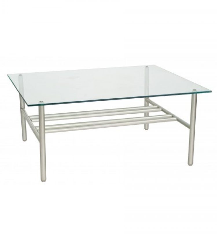 uptown glass top coffee table