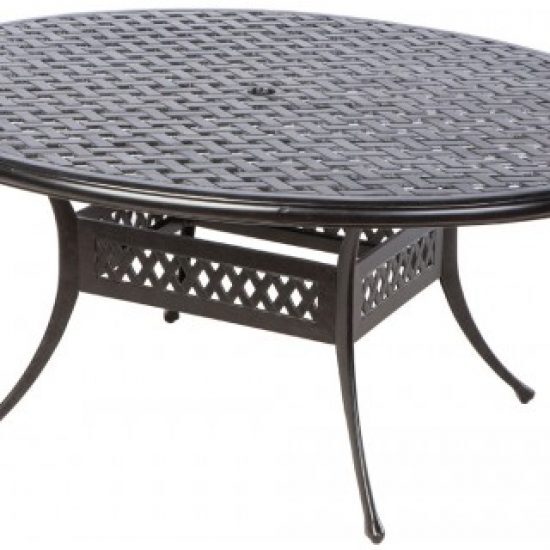 WEAVE 70" OVAL EGG DINING TABLE WITH UMBRELLA HOLE