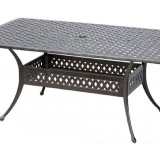 WEAVE 72" RECTANGULAR DINING TABLE WITH UMBRELLA HOLE