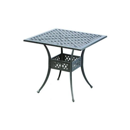 WEAVE INJECTION 40" SQUARE BAR TABLE WITH UMBRELLA HOLE