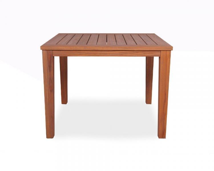 universal teak 40 square tapered leg dining table